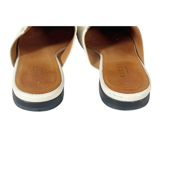 Gucci White Leather Loafers with Gold Hardware - Picture 6 of 10